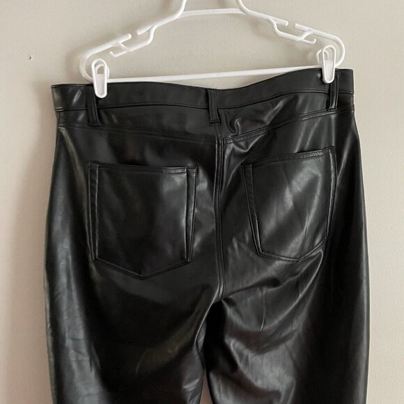 Abercrombie & Fitch 34/18L Vegan Leather Curve Love High Rise 90s Straight Pant - Picture 7 of 10